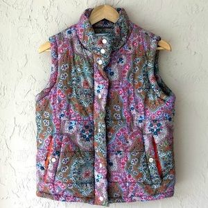 Gretchen Scott puffer vest paisley M brigh…